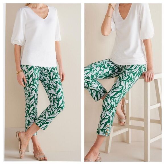 Slim Leg Crop Women's Pants Size L - Picture 1 of 6